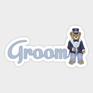 Teddy Bear Wedding - Groom Sticker